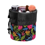 Tropical Bird Of Paradise Pattern Print Drawstring Makeup Bag