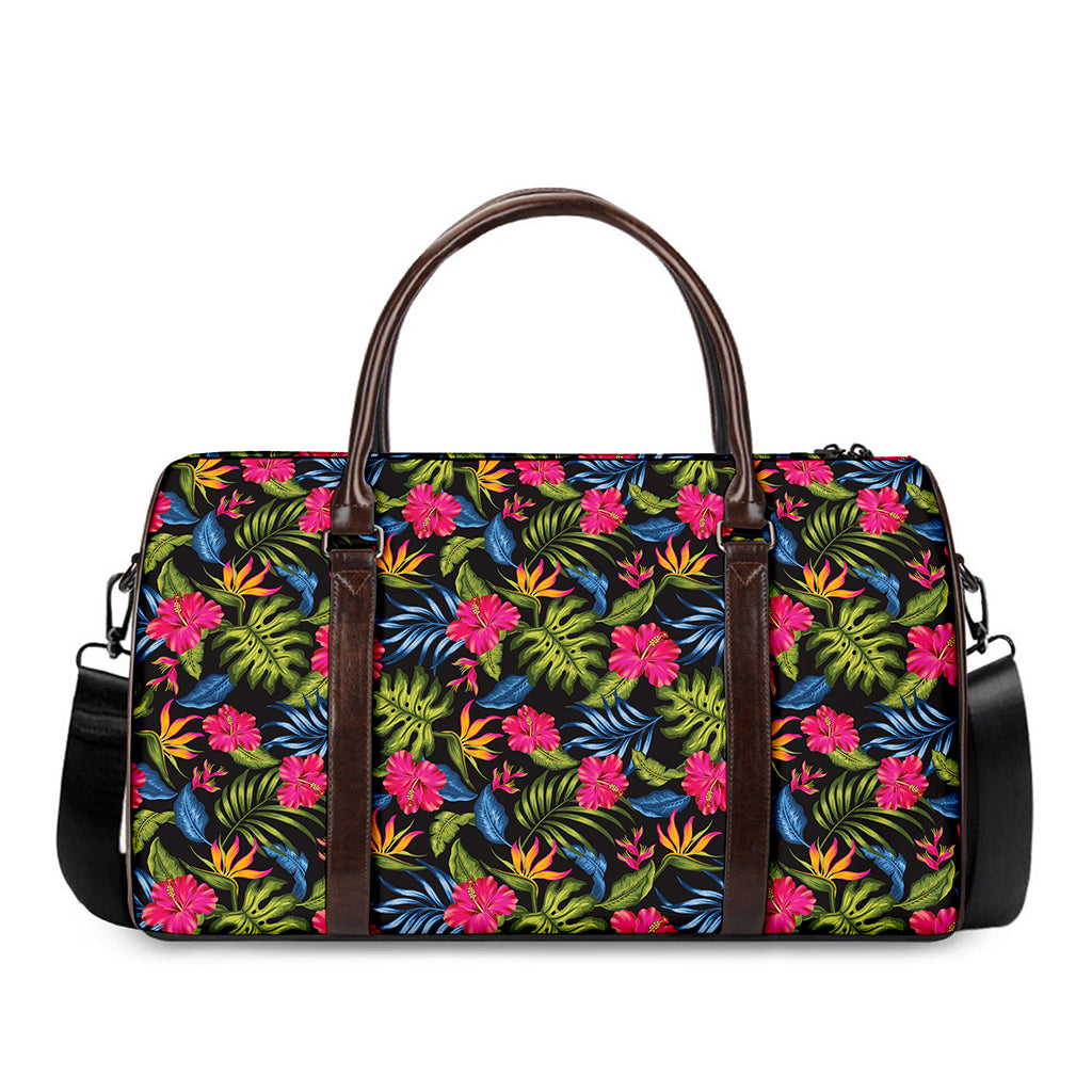 Tropical Bird Of Paradise Pattern Print Duffle Bag