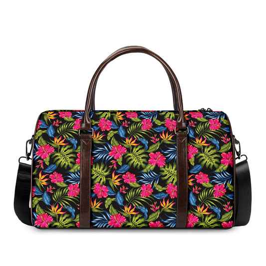 Tropical Bird Of Paradise Pattern Print Duffle Bag