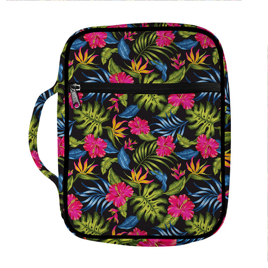 Tropical Bird Of Paradise Pattern Print Front Pocket Bible Bag