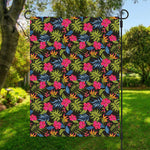 Tropical Bird Of Paradise Pattern Print Garden Flag