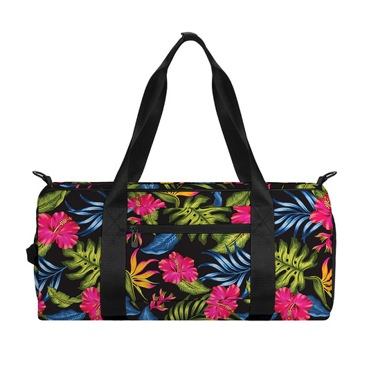 Tropical Bird Of Paradise Pattern Print Gym Bag