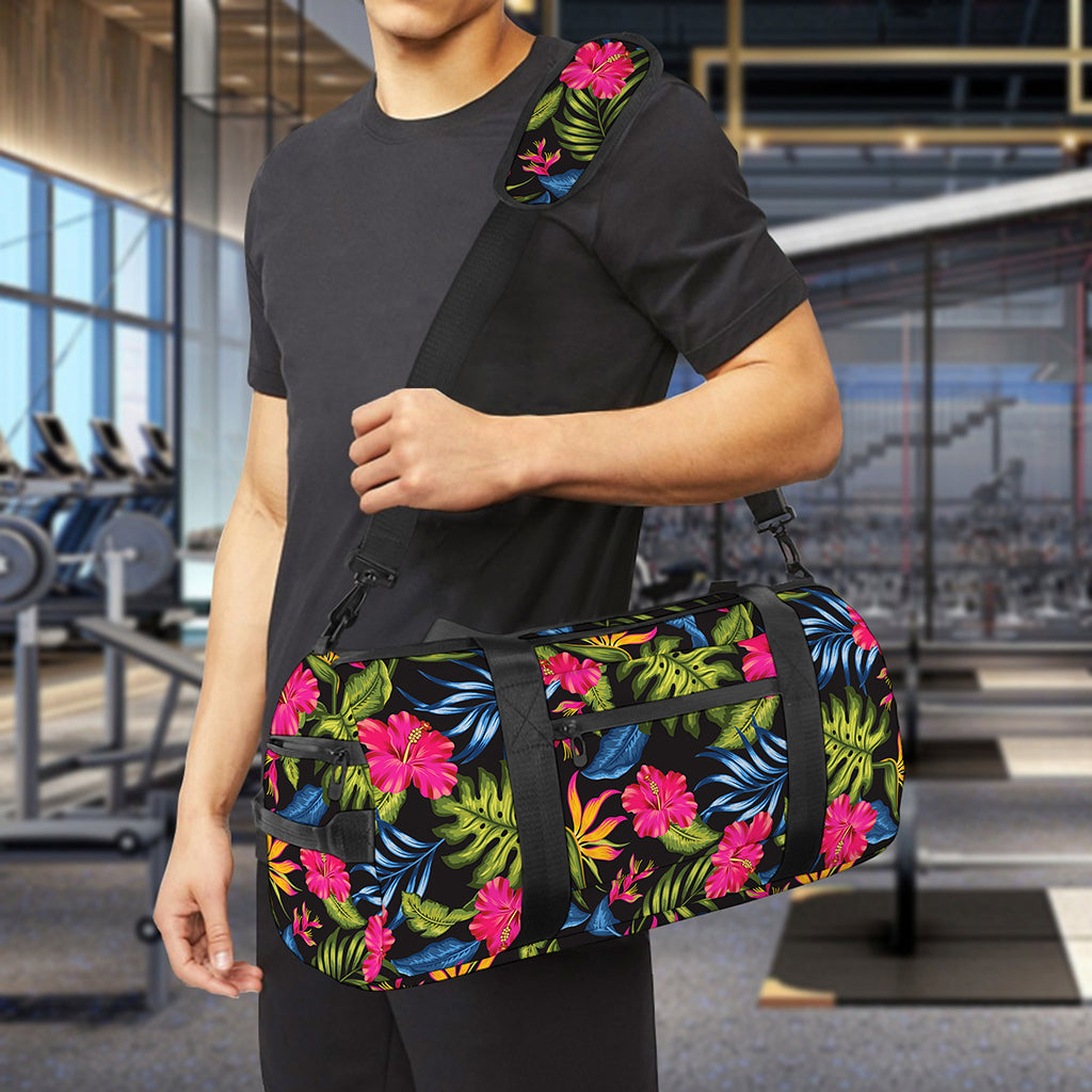 Tropical Bird Of Paradise Pattern Print Gym Bag