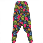 Tropical Bird Of Paradise Pattern Print Hammer Pants