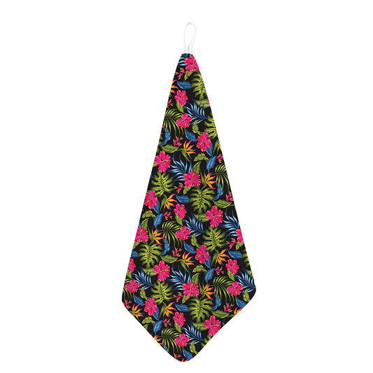 Tropical Bird Of Paradise Pattern Print Hand Towel