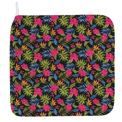 Tropical Bird Of Paradise Pattern Print Hand Towel