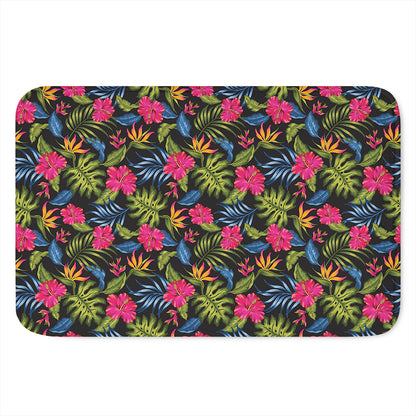 Tropical Bird Of Paradise Pattern Print Indoor Door Mat