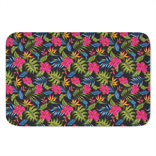 Tropical Bird Of Paradise Pattern Print Indoor Door Mat