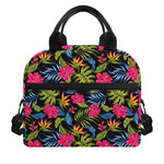Tropical Bird Of Paradise Pattern Print Insulated Lunch Bag