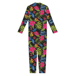 Tropical Bird Of Paradise Pattern Print Jumpsuit