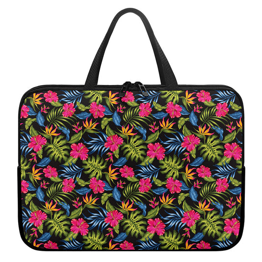 Tropical Bird Of Paradise Pattern Print Laptop Sleeve With Handle