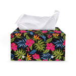 Tropical Bird Of Paradise Pattern Print Leather Tissue Box Cover