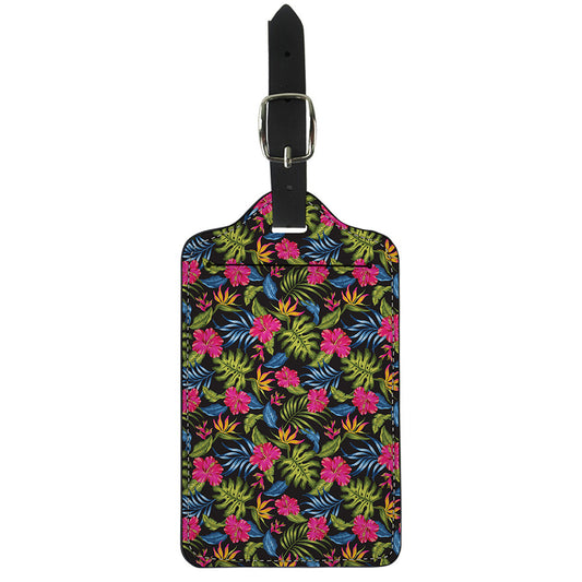 Tropical Bird Of Paradise Pattern Print Luggage Tag