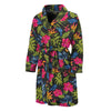 Tropical Bird Of Paradise Pattern Print Men's Bathrobe