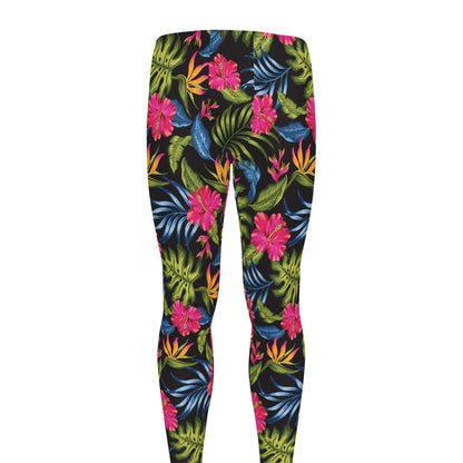 Tropical Bird Of Paradise Pattern Print Men's leggings