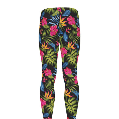Tropical Bird Of Paradise Pattern Print Men's leggings