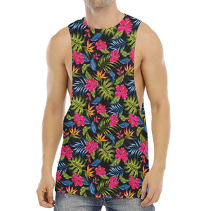 Tropical Bird Of Paradise Pattern Print Men's Muscle Tank Top