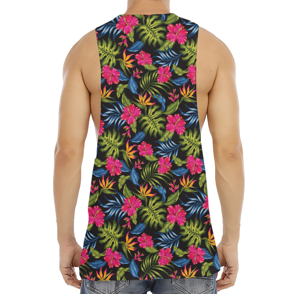 Tropical Bird Of Paradise Pattern Print Men's Muscle Tank Top