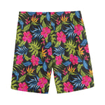 Tropical Bird Of Paradise Pattern Print Men's Sports Shorts