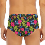 Tropical Bird Of Paradise Pattern Print Men's Triangle Swim Briefs