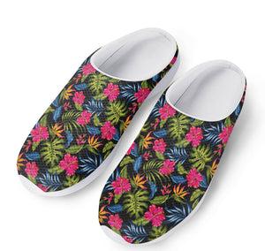 Tropical Bird Of Paradise Pattern Print Mesh Casual Shoes