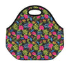 Tropical Bird Of Paradise Pattern Print Neoprene Lunch Bag