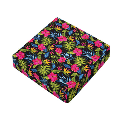 Tropical Bird Of Paradise Pattern Print Outdoor Seat Cushion Cover