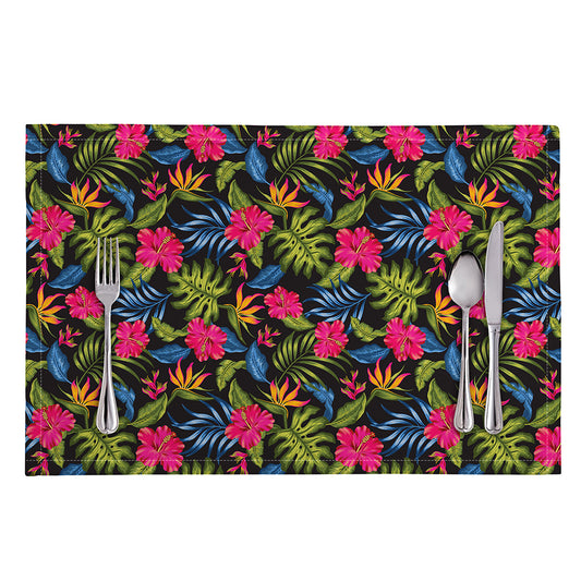 Tropical Bird Of Paradise Pattern Print Placemat