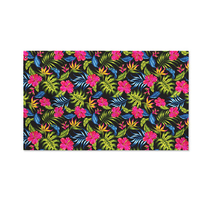 Tropical Bird Of Paradise Pattern Print Polyester Flag