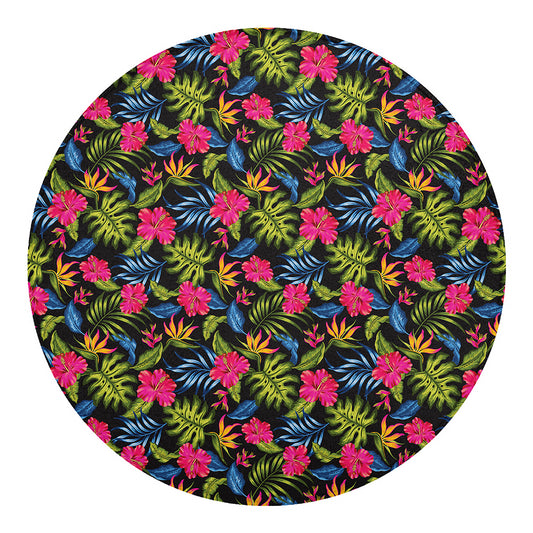 Tropical Bird Of Paradise Pattern Print Round Blanket