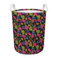 Tropical Bird Of Paradise Pattern Print Round Laundry Basket