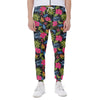 Tropical Bird Of Paradise Pattern Print Scuba Joggers