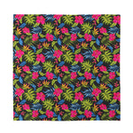 Tropical Bird Of Paradise Pattern Print Silk Bandana