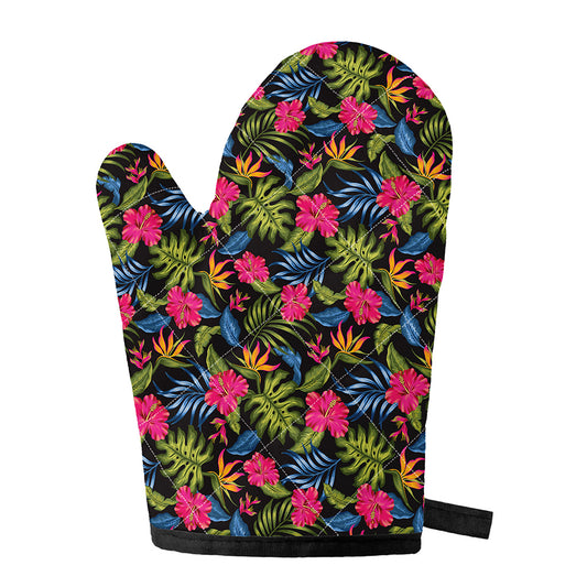 Tropical Bird Of Paradise Pattern Print Single Oven Mitt