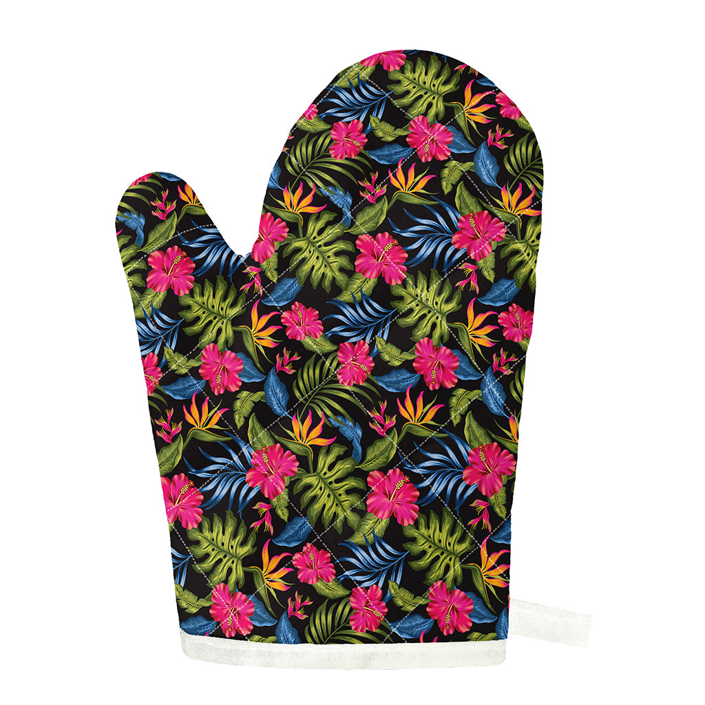 Tropical Bird Of Paradise Pattern Print Single Oven Mitt