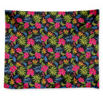 Tropical Bird Of Paradise Pattern Print Tapestry