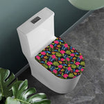Tropical Bird Of Paradise Pattern Print Toilet Lid Cover