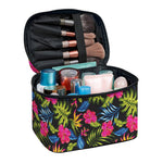 Tropical Bird Of Paradise Pattern Print Travel Makeup Bag