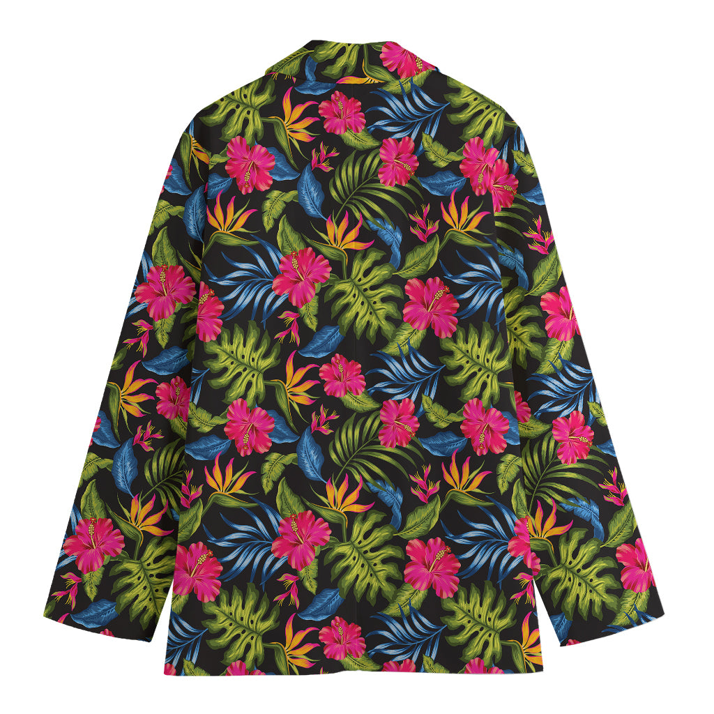 Tropical Bird Of Paradise Pattern Print Women's Blazer