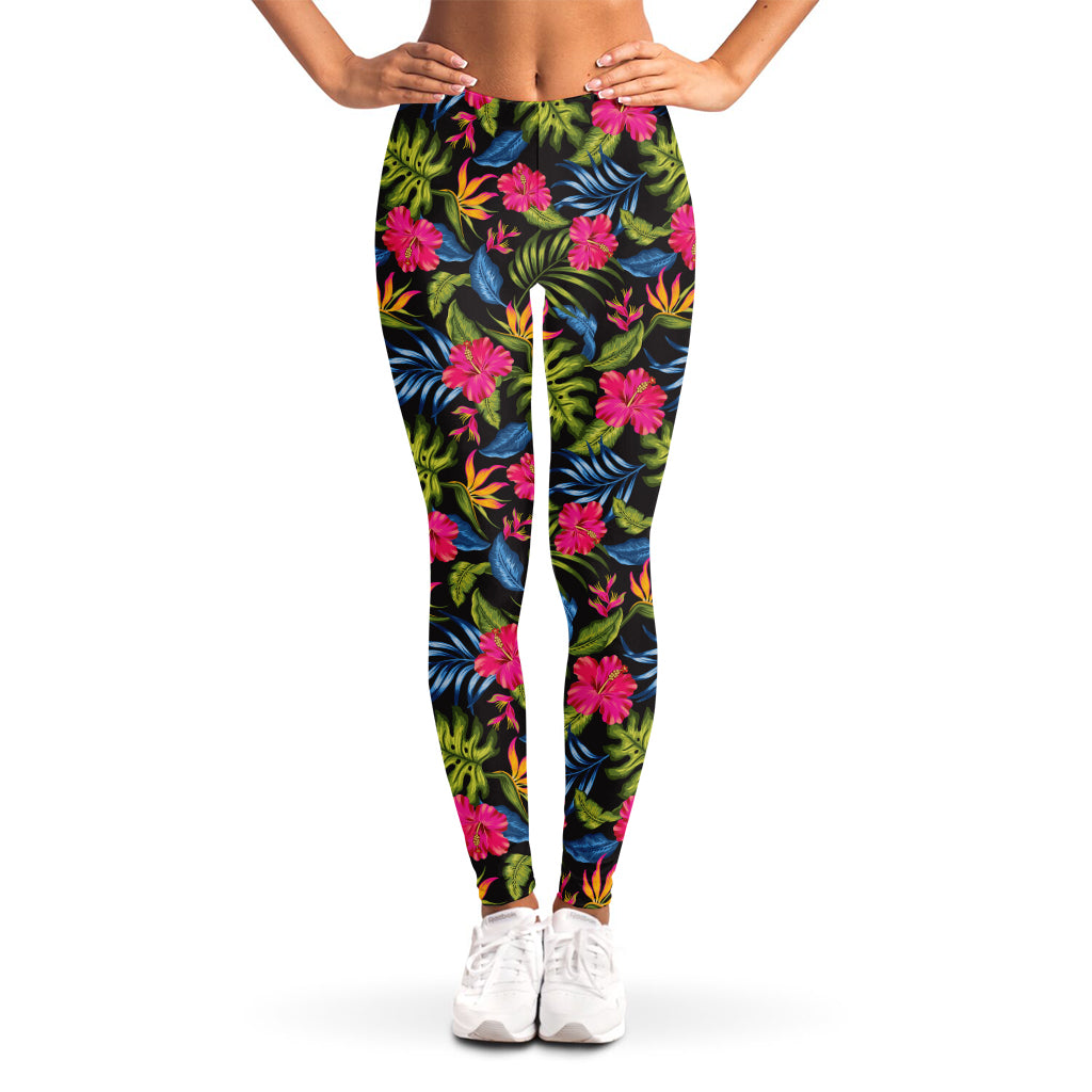 Tropical Bird Of Paradise Pattern Print Women's Leggings