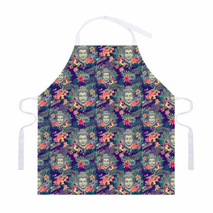 Tropical Buddha Print Adjustable Apron