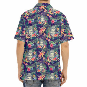 Tropical Buddha Print Aloha Shirt