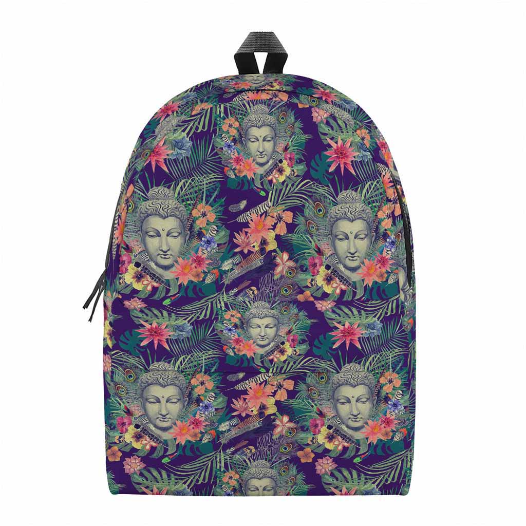 Tropical Buddha Print Backpack