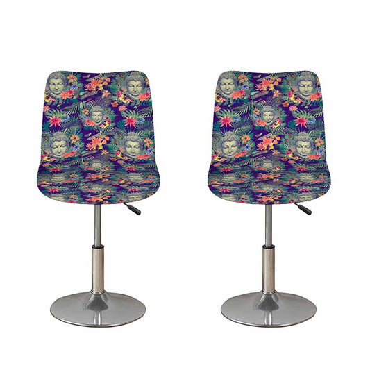 Tropical Buddha Print Bar Stool Covers