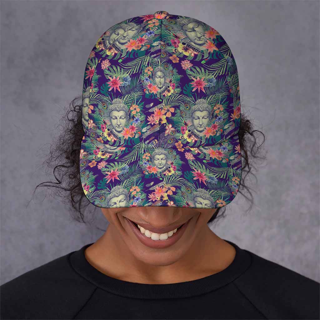 Tropical Buddha Print Baseball Cap