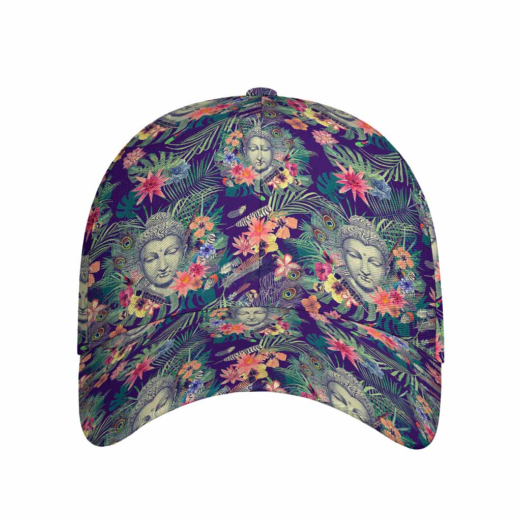 Tropical Buddha Print Baseball Cap