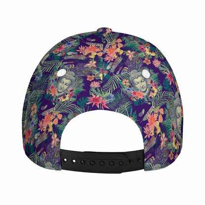 Tropical Buddha Print Baseball Cap