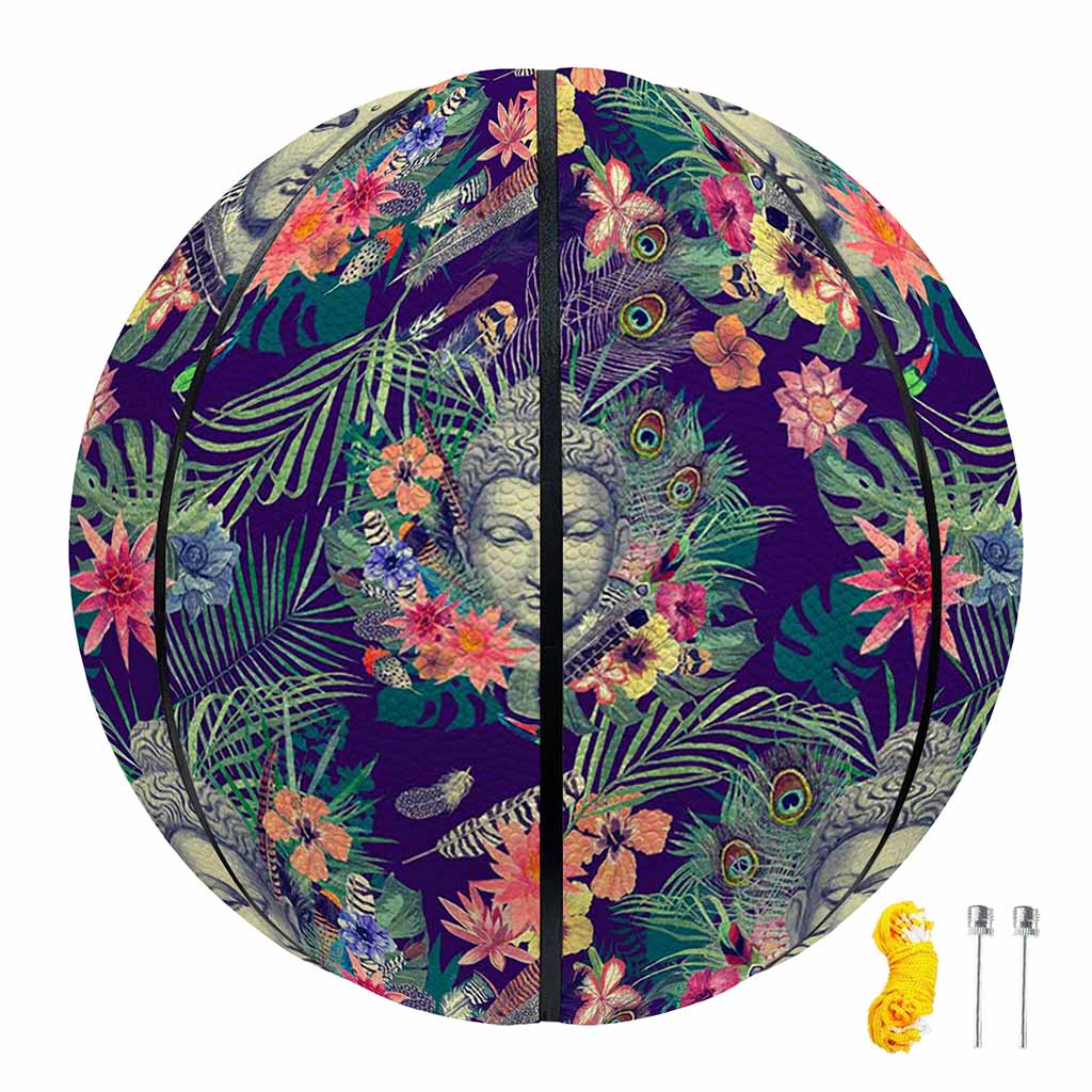 Tropical Buddha Print Basketball