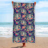 Tropical Buddha Print Beach Towel