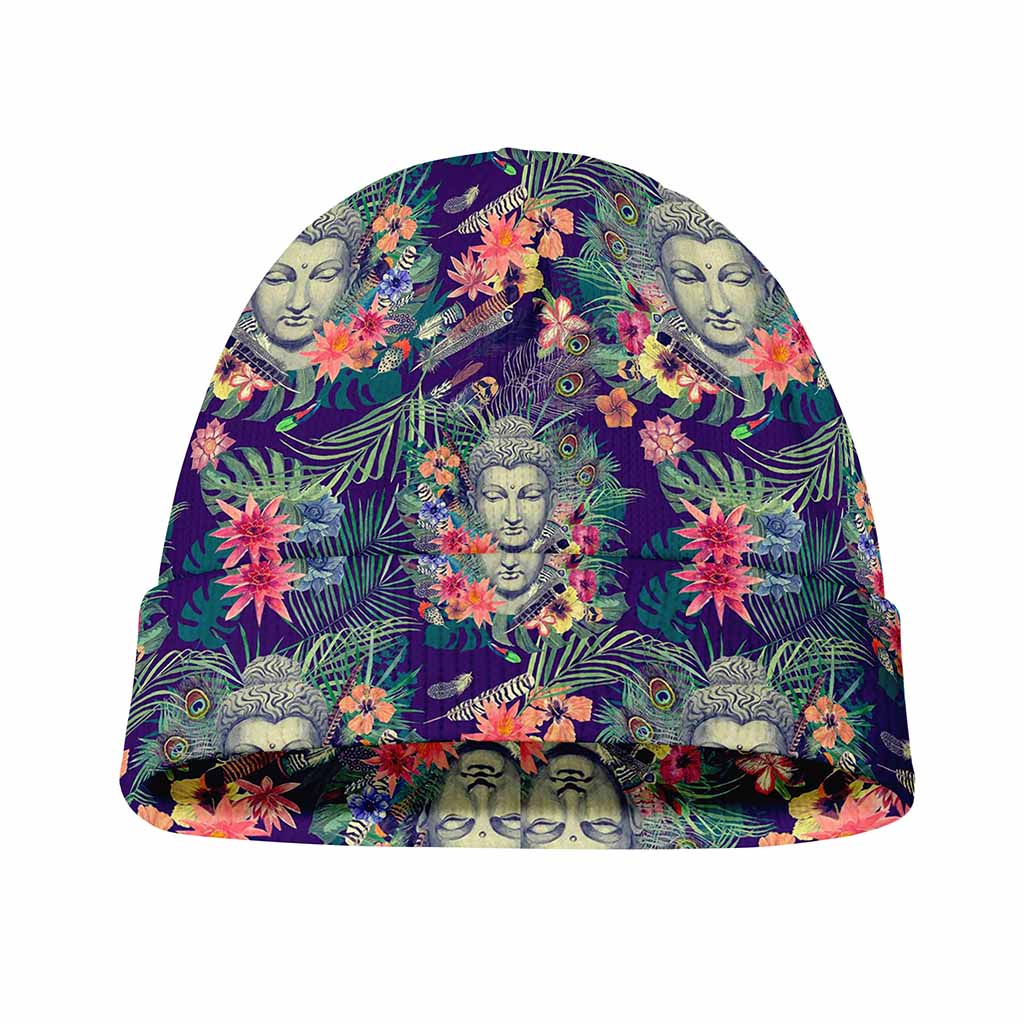 Tropical Buddha Print Beanie